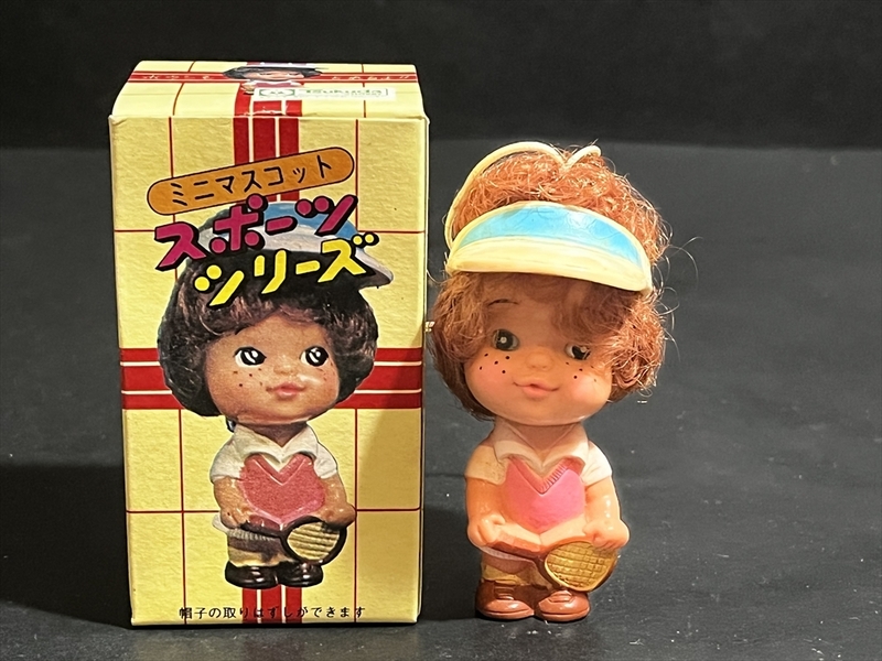 ツクダ ミニマスコット スポーツシリーズ テニス ソフビ 人形 倉庫品 昭和 レトロ