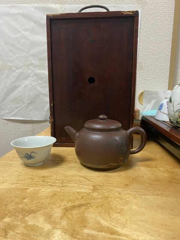 急須 梨皮泥 紫泥 中国美術 茶具セット 唐物