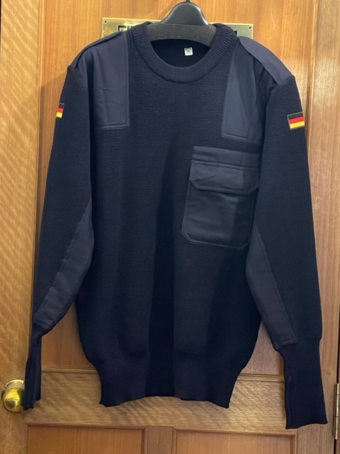 ドイツ軍 46サイズ セーター コマンドセーター ネイビー 濃紺 ドイツ軍実物 デットストック品 超美品 送料無料 ミリタリー実物 美品 WOOL