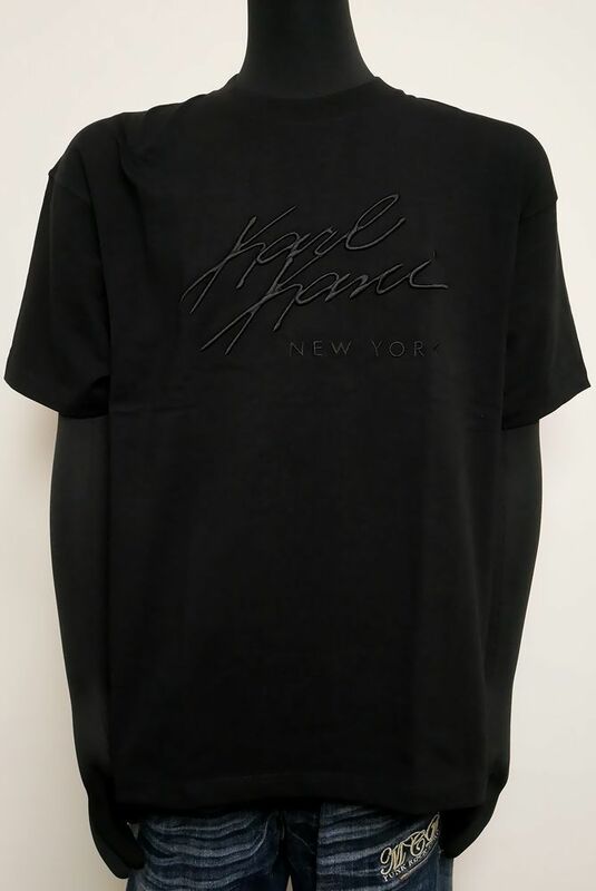 新品正規 Karl Kani カールカナイ ワントーン3D刺繍T 232K1003 半袖 Tシャツ 黒L