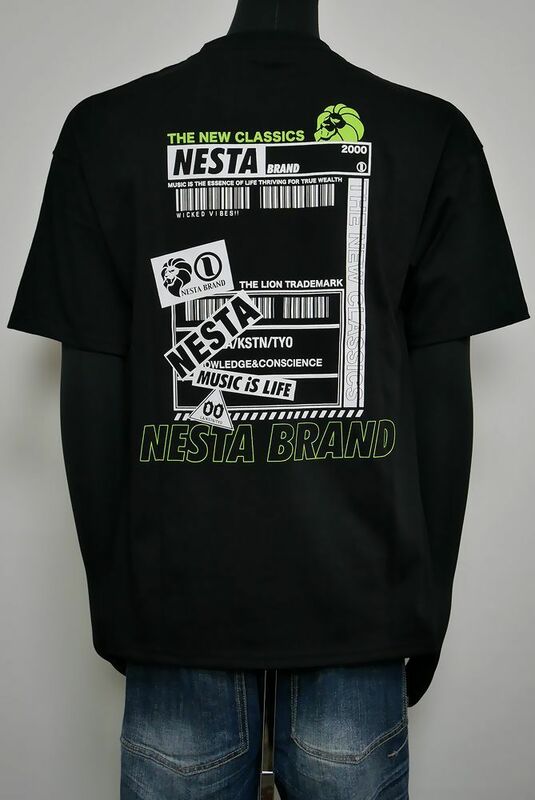 NESTA BRAND 新品正規 ドライネオンストリートグラフィックT 232NB1009 黒 L Tシャツ 半袖 