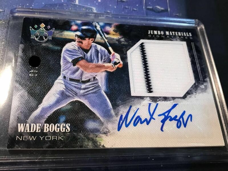 2018 panini diamond kings WADE BOGGS JUMBO MATERIALS auto /49