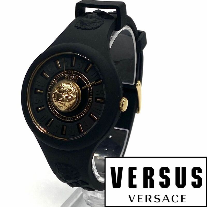 ★海外限定品!シンプルな美しさ! ヴェルサス ヴェルサーチ Versus Versace レディース 腕時計 クォーツ ラバー 高級ブランド 新品 ブラック