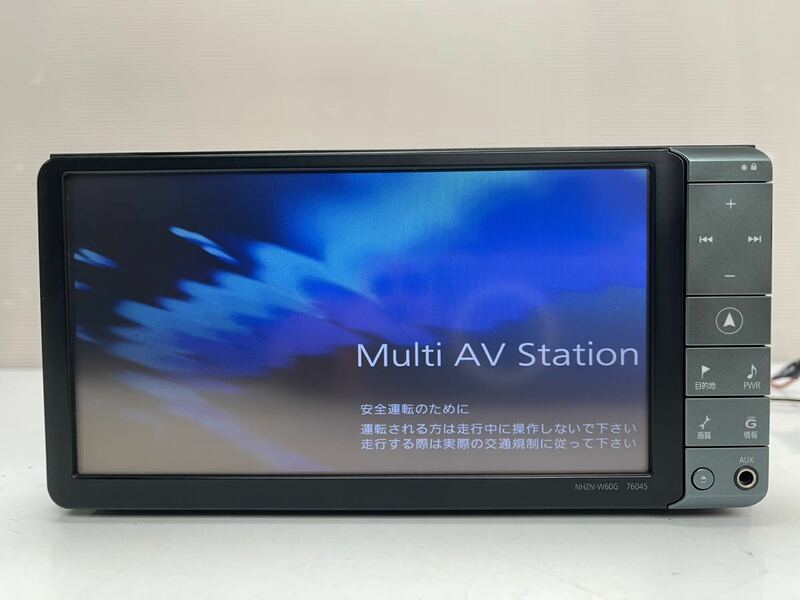 動作品トヨタ純正 HDDナビ NHZN-W60G TV地デジ フルセグ TV テレビ AUX DVD/CD/SDカード/Bluetooth ダイハツアルファードエスティマ等