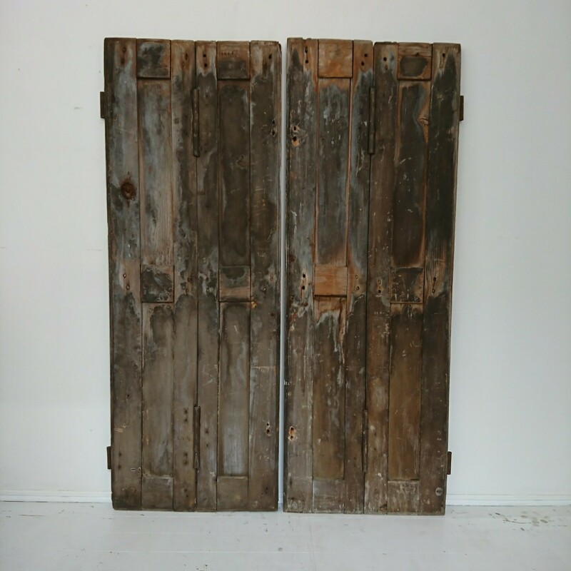 フランスアンティーク ヴォレー 小さめサイズ パーテーション シャビー 扉 ドア 折れ戸 木戸 木製 ブロカント
