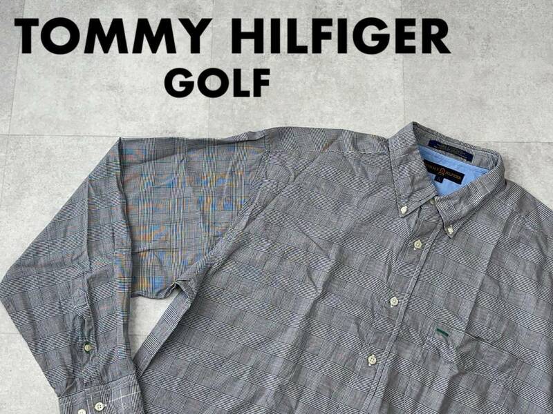 ☆送料無料☆ TOMMY HILFIGER GOLF トミーヒルフィガー ゴルフ USA直輸入 古着 長袖 胸ポケット付き チェック ボタンダウン シャツ メンズ