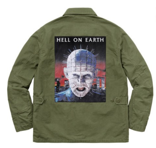 新品 未使用 国内正規品 ◆ Supreme x Hellraiser BDU Shirt オリーブ サイズM 18ss WEEK10 