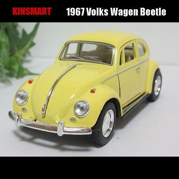 1/32VW-ビートル/1967/パステルカラー(ライトイエロー)/KINSMART/ダイキャストミニカー