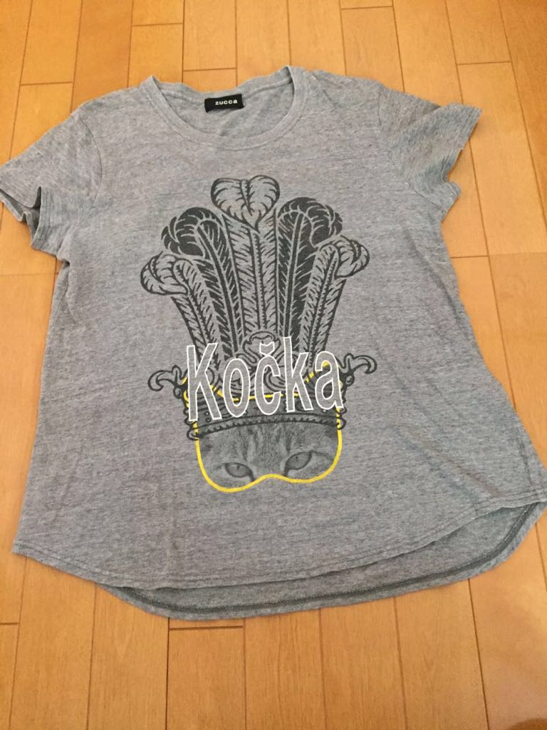 美品◆zucca プリントTシャツ◆グレー