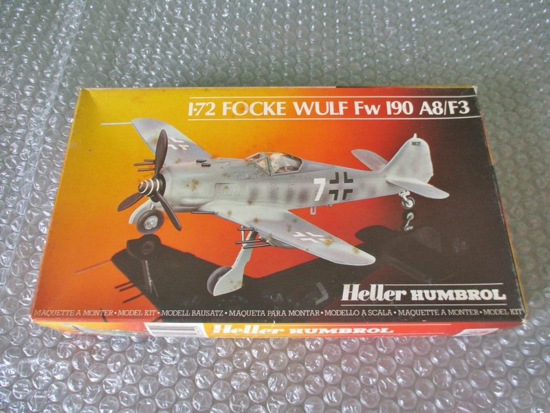 プラモデル エレール Heller 1/72 フォッケウルフ Fw190 FOCKE WULF Fw190 未組み立て 昔のプラモ 海外のプラモ