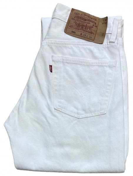 美品 90s 90年代製 USA製 LEVISリーバイス 501-5951 501 ホワイト デニム パンツ ジーンズ / ビンテージ