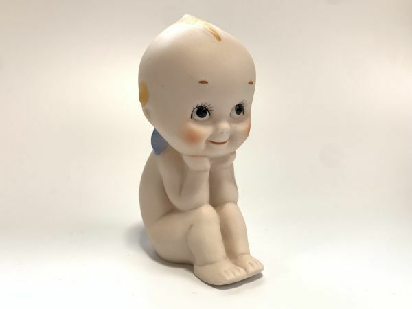 【ビスクドール】　昭和レトロ　デッドストック品　SHACKMAN『キューピー人形　小』　日本製陶器人形　　定形外可　　L0805A