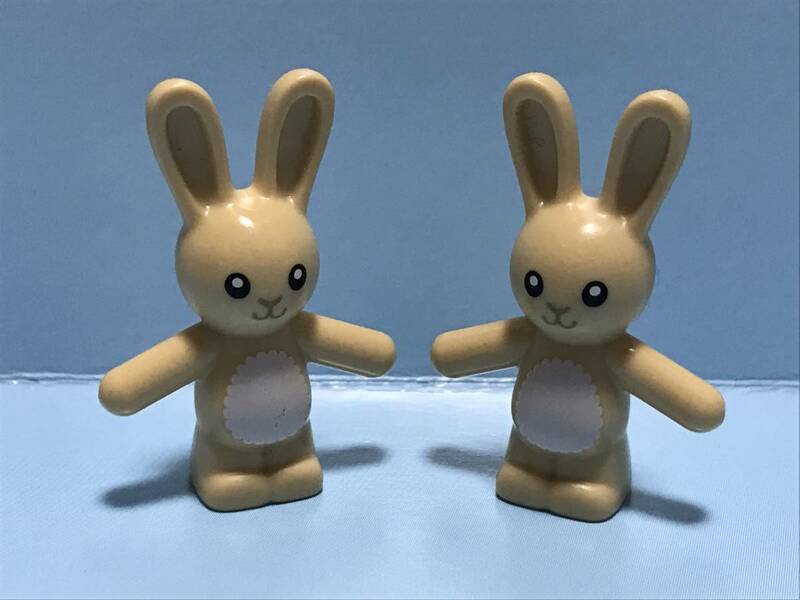 LEGO レゴ☆【ウサギのぬいぐるみ】2点セット☆未使用☆ミニフィグ、パーツ、アクセサリー、小物☆うさぎ、人形