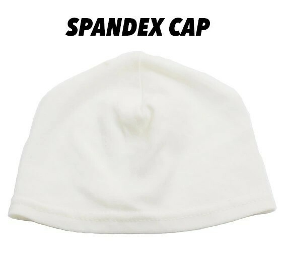 白 SPANDEX CAP スパンデックス キャップ ホワイト バンダナ 伸縮 海賊 スカルキャップ ビーニー DU-RAG ドゥーラグ ネコポス便 メール便