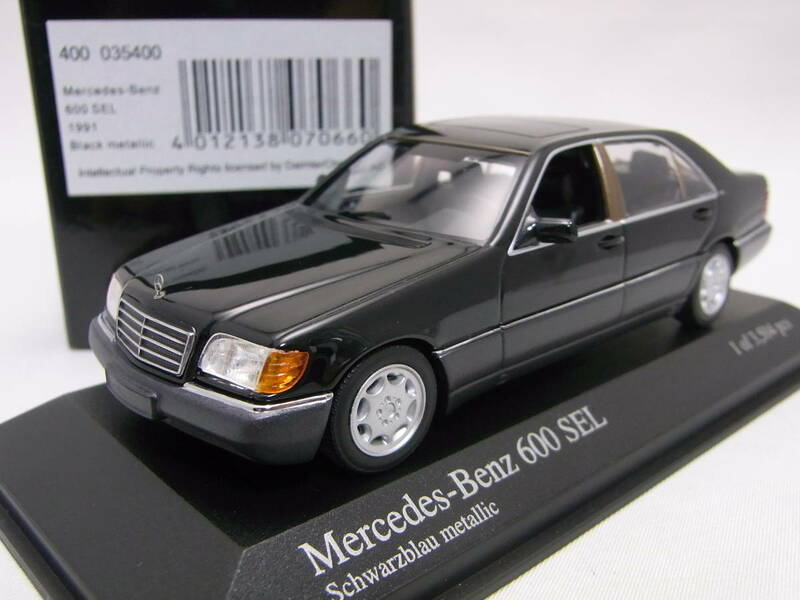 ★貴重!★Mercedes-Benz 600SEL 1991 Black met. 1/43【W140 前期型 メルセデスベンツ】400 035400★検:V12 S600L 500SE 300SE AMG BRABUS