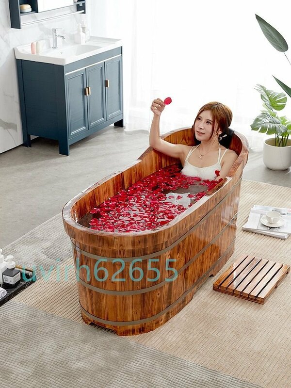 高品質◆お風呂 木製浴槽 バスタブ 美容院サウナ 成人バケツ 家庭用シャワー