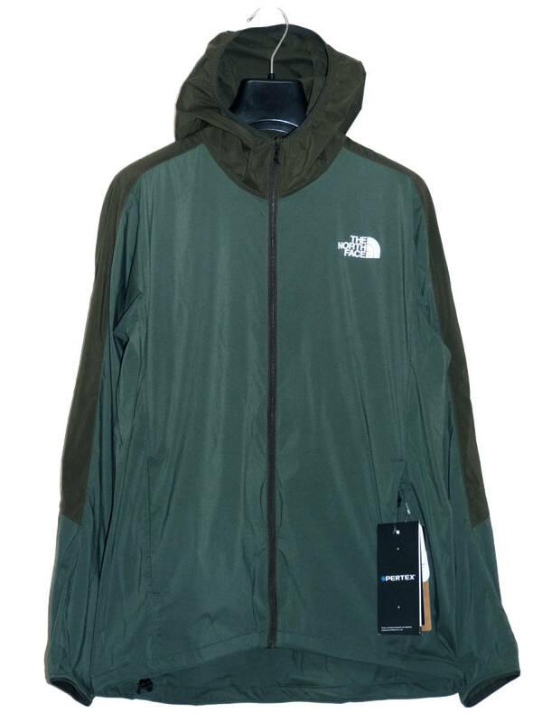 未使用 THE NORTH FACE ノースフェイス NP72184 エニータイムウィンドフーディ ジャケット パーカー S ニュートーブ×タイムグリーン