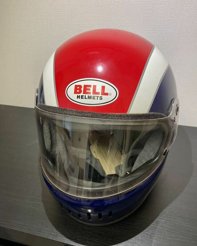 【未使用デッドストック】BELL PRO STAR TRICOLOUR サイズ60cm 箱付 ベル プロスター 05897 85年製 ヴィンテージヘルメット