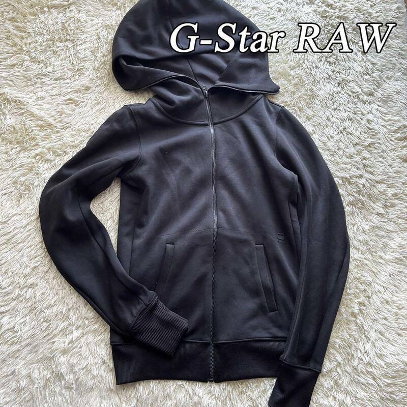 G-Star RAW ジースターロウ ジップアップパーカー ブラック XS
