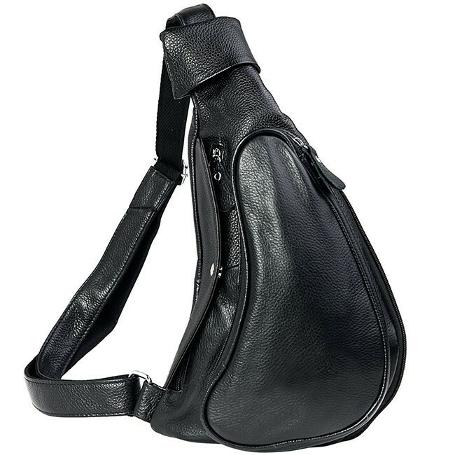 マチ拡張 ショルダーバッグ 本革 メンズ ボディバッグ 斜め掛け バイオリン形 カジュアル鞄 黒 TIDING 潮牛