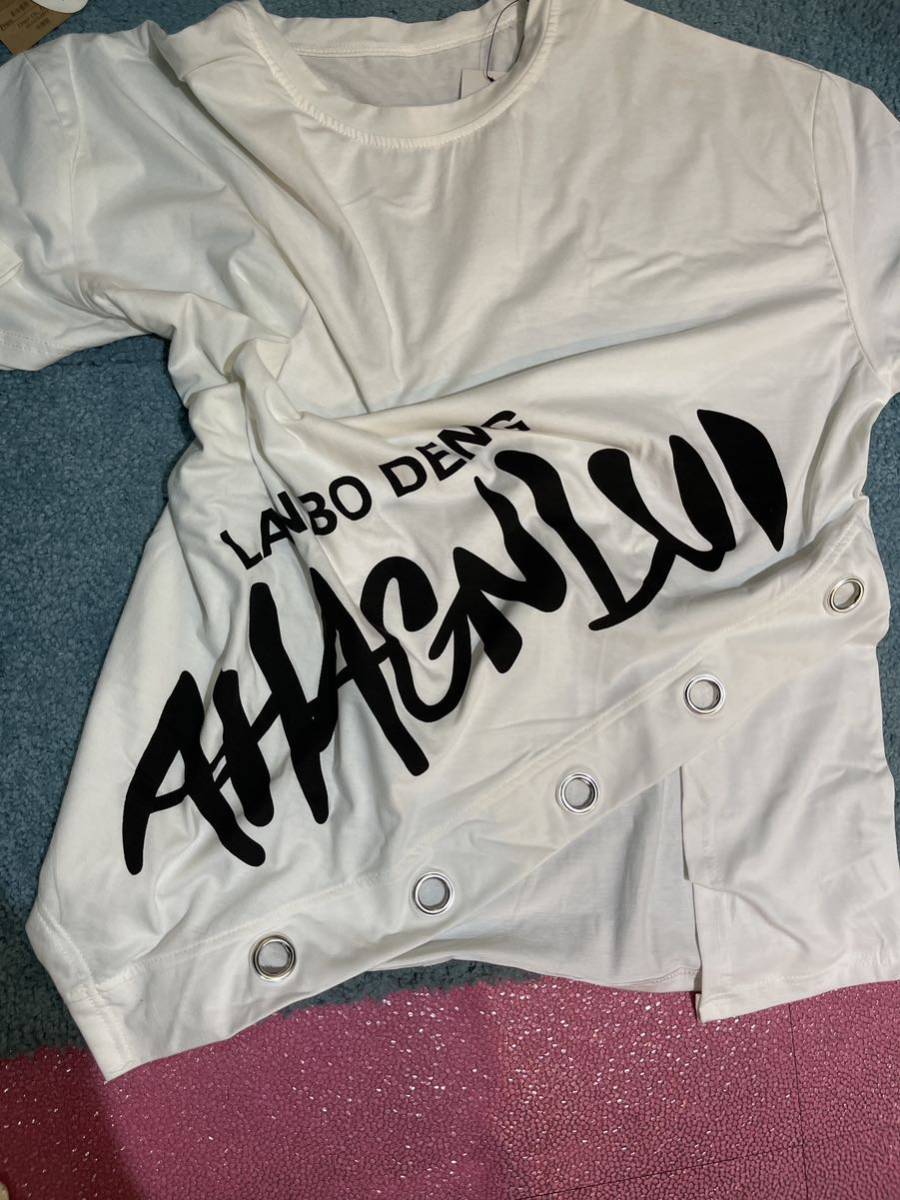 新品　訳あり商品　男女兼用半袖ビックT 白