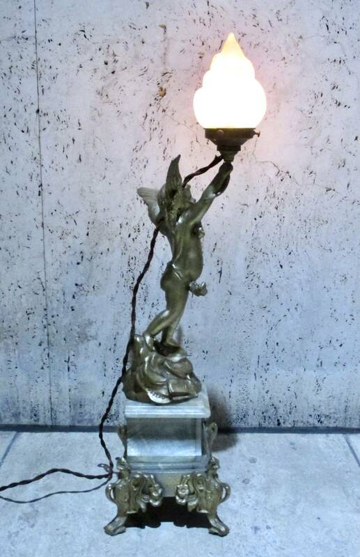 ☆ アンティーク　エンジェル　ランプ　フランス製　1920年頃