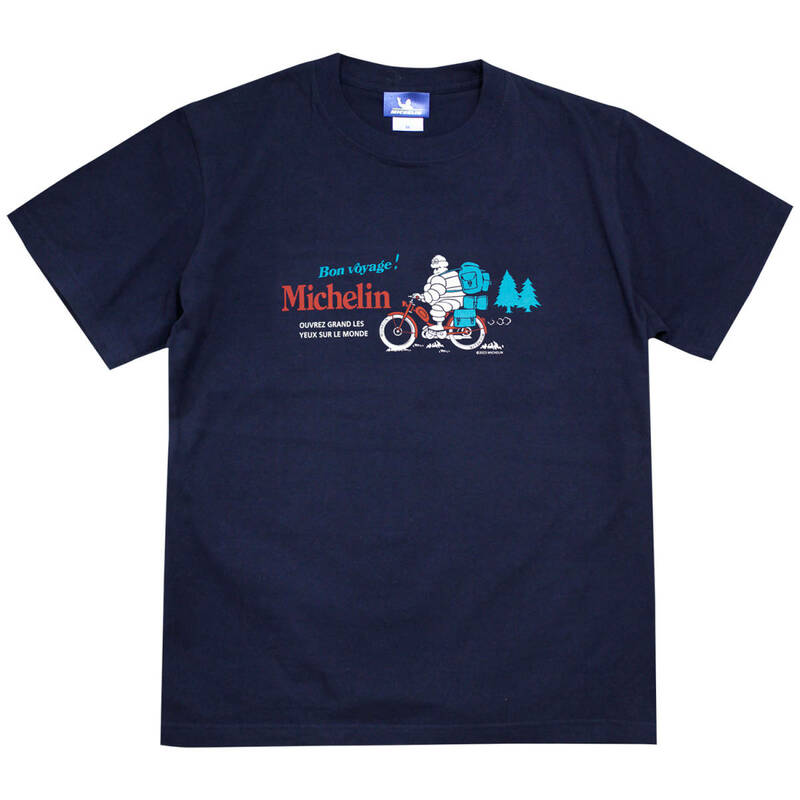 ミシュラン Tシャツ ツーリング ミシュランマン スタンダードビブ ビバンダム君 バイク バイク柄 バイク乗り ミシュラン ロゴ 半袖 L
