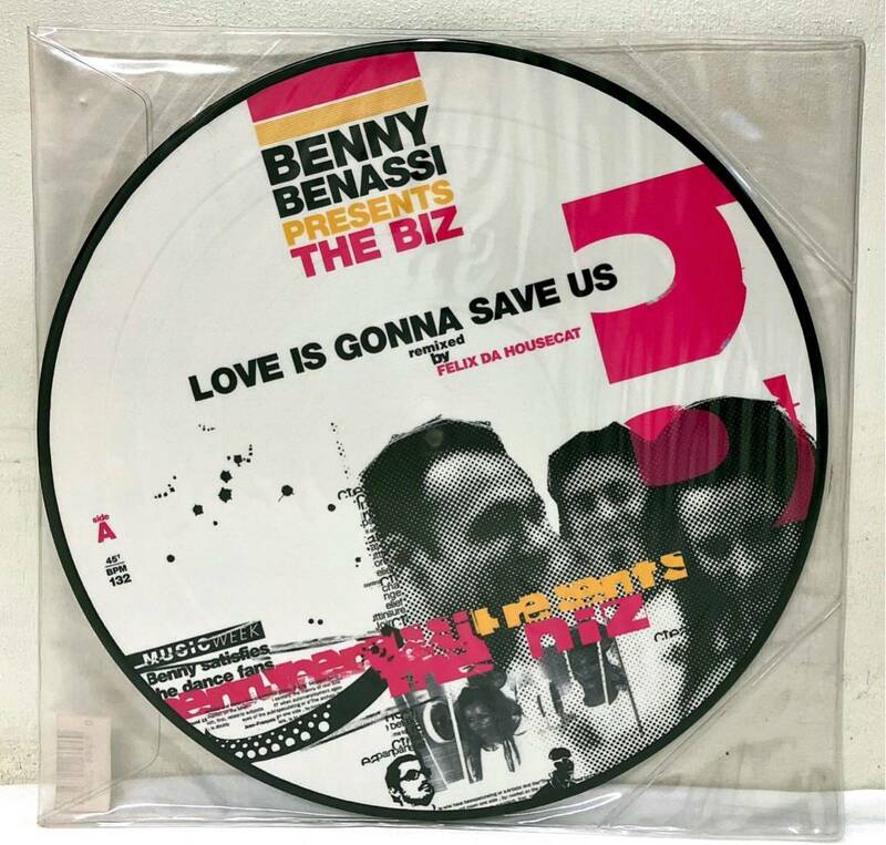 M121304▲ピクチャー盤 BENNY BENASSI/THE BIZ/LOVE IS GONNA SAVE US 12インチレコード ベニーベナッシ/ダンス/Felix Da Housecat