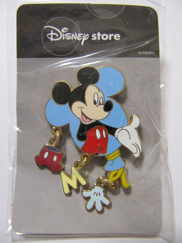 Disney Store ディズニーストア ミッキー チャーム付き ミッキーマウス 風船 ピンバッジ ピンズ 送料 120円
