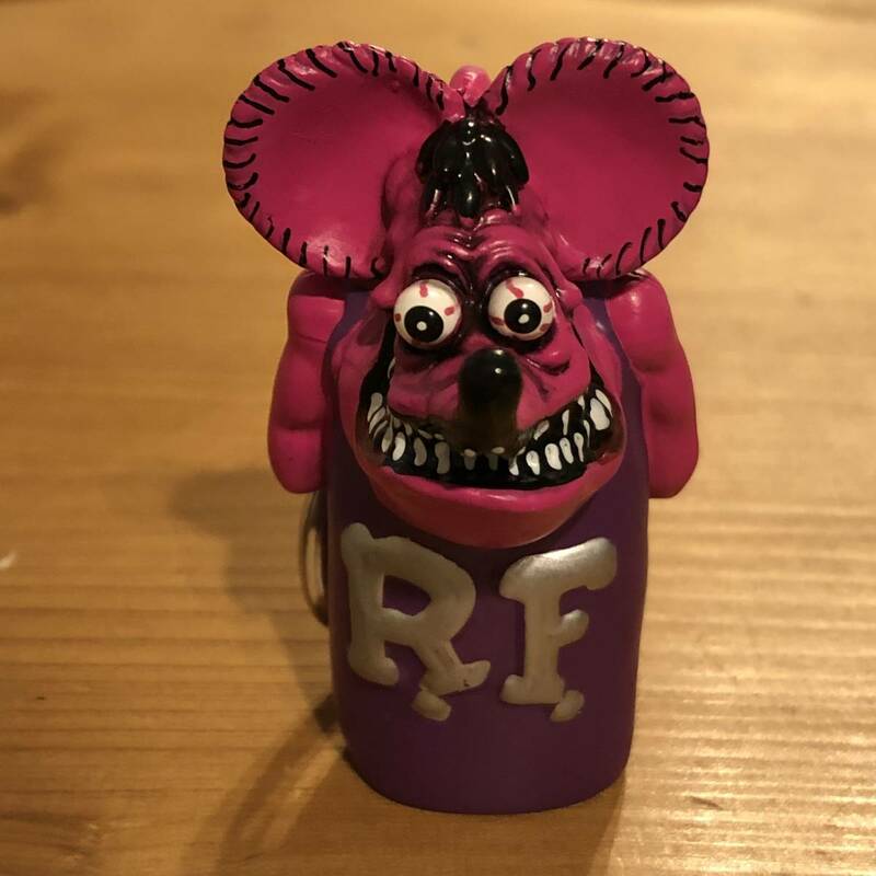 Rat Fink 200円発送可 ライターキャップ 蛍光ピンク キーホルダーとして ラットフィンク mooneyes ムーンアイズ　moon eyes フィギュア