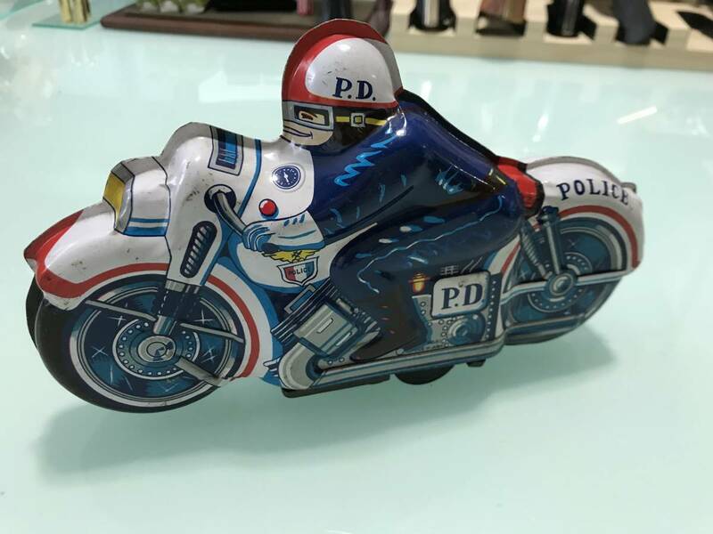 昭和レトロ　ブリキ玩具　ポリスバイク