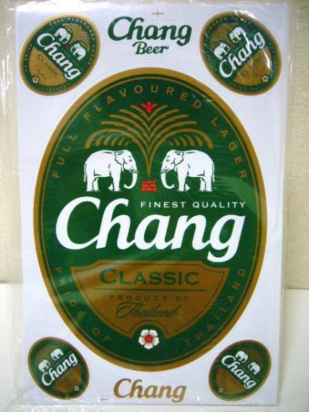 ★THAI/Chang Beer/チャンビアー/タイ/ロゴステッカー★