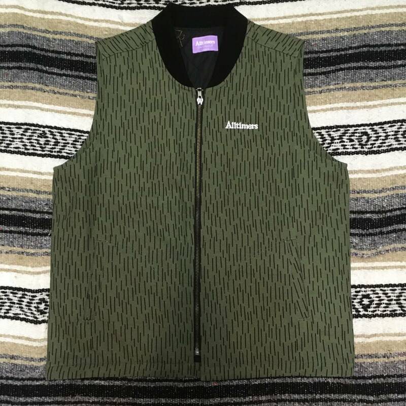 【ALLTIMERS】BEST VEST (Olive)　 L　supreme QUARTERSNACKS PALASE スケボー スケートボード　ストリート