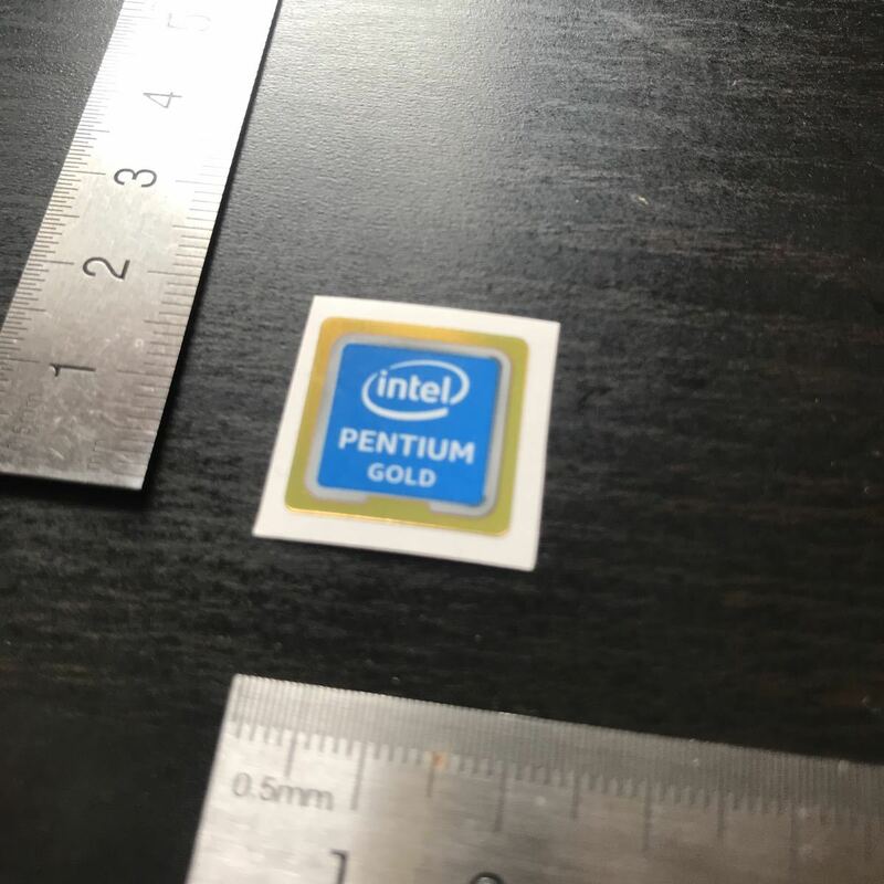 intel PENTIUM GOLD エンブレムパソコンロゴシール@1766