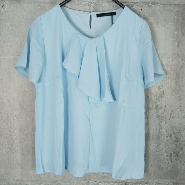 未使用 Carina Luce サイズM プルオーバー 半袖 カットソー Tシャツ サックス系 ブルー系 水色 レディース トップス カリーナルーチェ