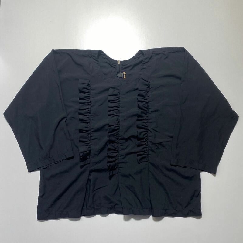 【M】COMME des GARONS Dress Shirt Black コムデギャルソン ドレス シャツ ブラック ラウンド カッティング デザインシャツ G1712