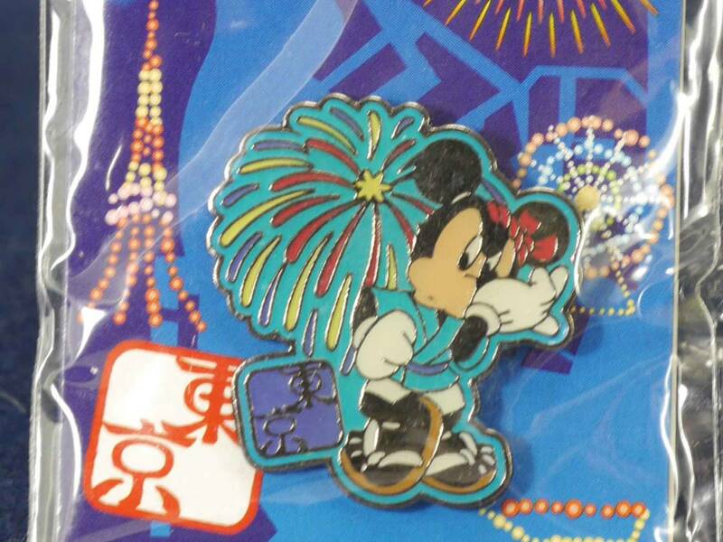 ディズニー　ピンズ（ご当地ピンバッジ）ミッキーマウス　東京限定（祭り装束と花火）貴重品　迅速発送　未開封品