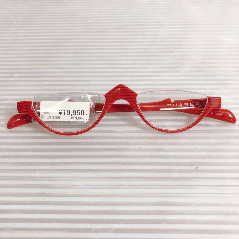 新品・未使用品◆DUAREX/デュアレックス 老眼鏡 2.0 赤すじ 日本製 定価19000円◆A3