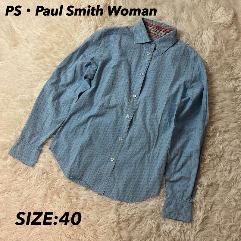 PS・PaulSmith Woman　長袖シャツ　チェック　40サイズ　ブラウス　ポールスミス