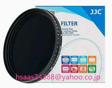 JJC 可変式NDフィルター 52mm 減光フィルター ND2-2000調整可能 18層マルチコーティング Fujifilm X-E4 X-S10 + XC 15-45mm