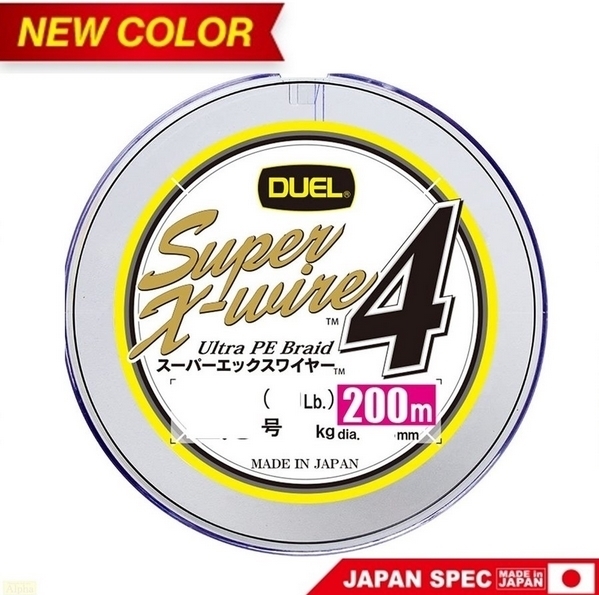 DUEL デュエル スーパーエックスワイヤー4 200m 0.6号(12LB) 5色分け Super X-wire 4本編み 即決