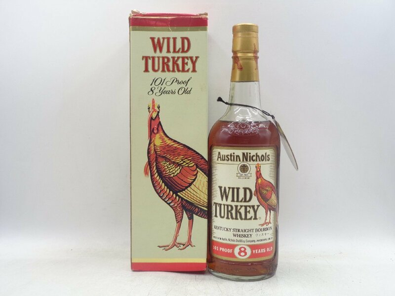 WILD TURKEY 8年 ワイルド ターキー ケンタッキー バーボン ウイスキー 金キャップ 750ml 50,5% 箱入 未開封 古酒 Z247
