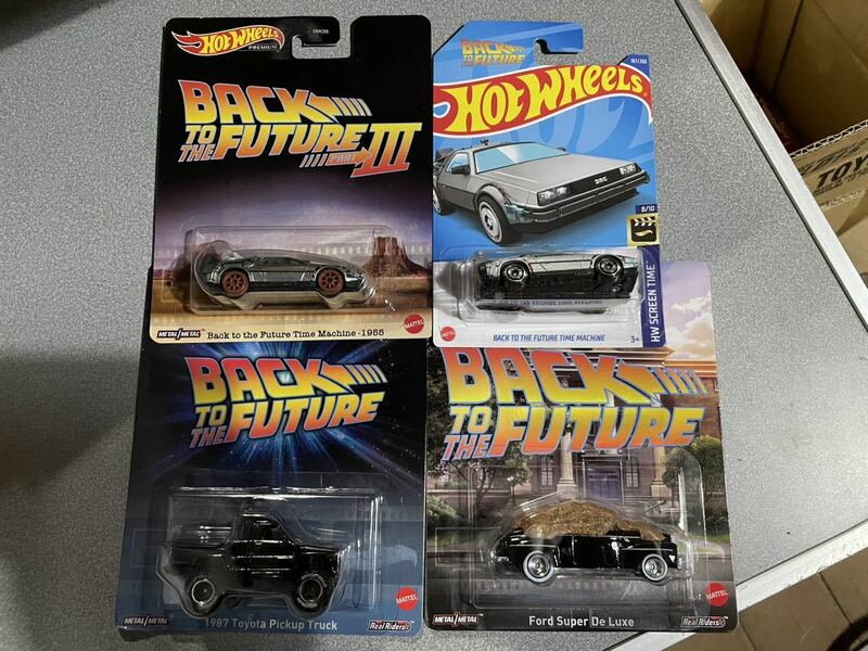 4台セット ホットウィール バックトゥーザ フューチャー hotwheels 1987 デロリアン back to the future e.t old bmx kuwahara schwinn