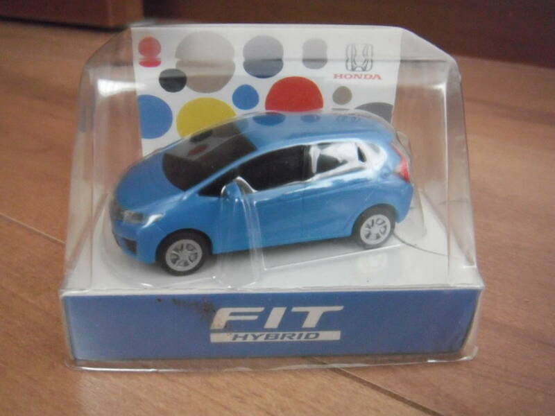 ホンダ　フィット　ハイブリッド　ミニカー　青　ブルー　HONDA　FIT