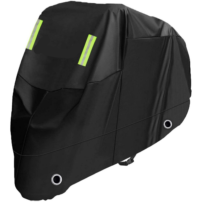 モーターサイクルカバー 防風ベルト付き 収納バッグ付き UV保護 210D厚 防水 盗難防止 耐久性 収納バッグ付き