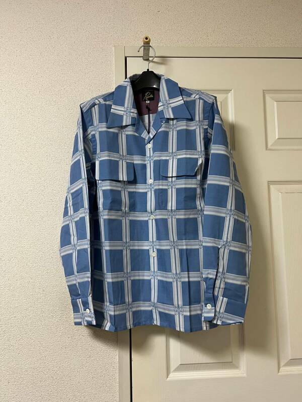 新品 未使用 Needles Classic Shirt Papillon Plaid Blue サイズS ニードルズ クラシック シャツ パピヨン プレイド ブルー