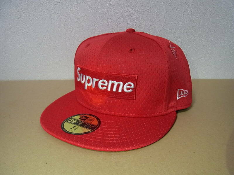 Supreme Mesh Box Logo New Era red 7 3/8 18ss レッド 赤 メッシュ キャップ ハット cap hat ニューエラ