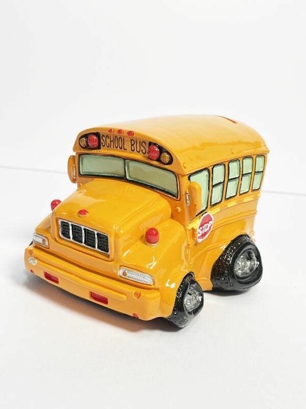 新品 貯金箱 スクールバス コインバンク ビンテージ風 アメリカン雑貨 オブジェ インテリア かわいい 雑貨 バス