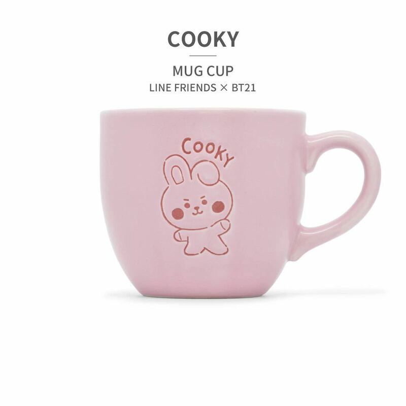 BT21 LINE FRIENDS マグカップ*COOKY*クッキー*JUNG KOOK*グク*ジョングク*BTS 防弾少年団 バンタン Mug Cup 陶磁器