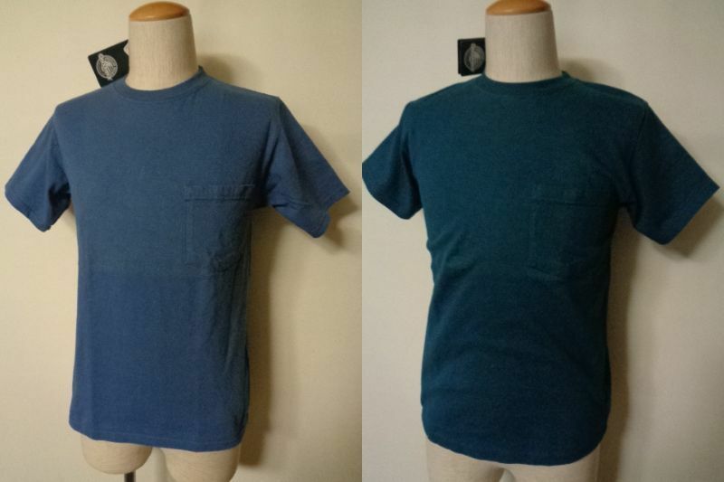USA製 Goodwear ポケット Tシャツ 2枚セット サイズS ■ 綿100% グッドウェア アメリカ製 ヴィンテージ ブルーグリーン 類B